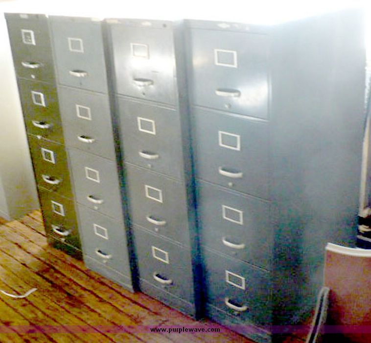 image for item 5101 (4) four drawer filing cabinets