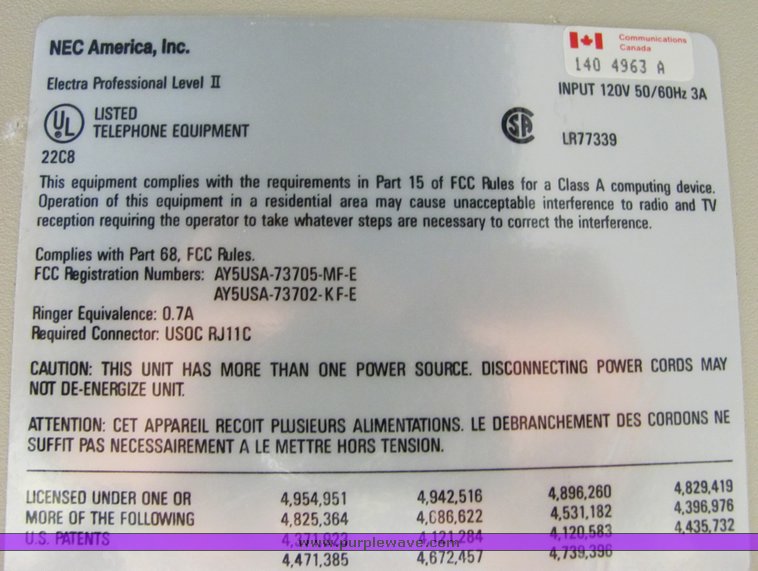 image for item 6012 NEC professional level II telephone system