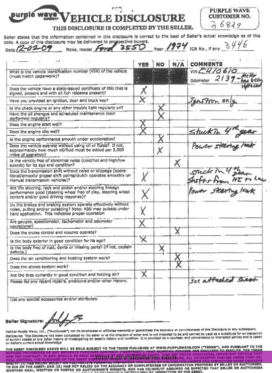 image for item 3446 1974 Ford 355-D tractor with loader