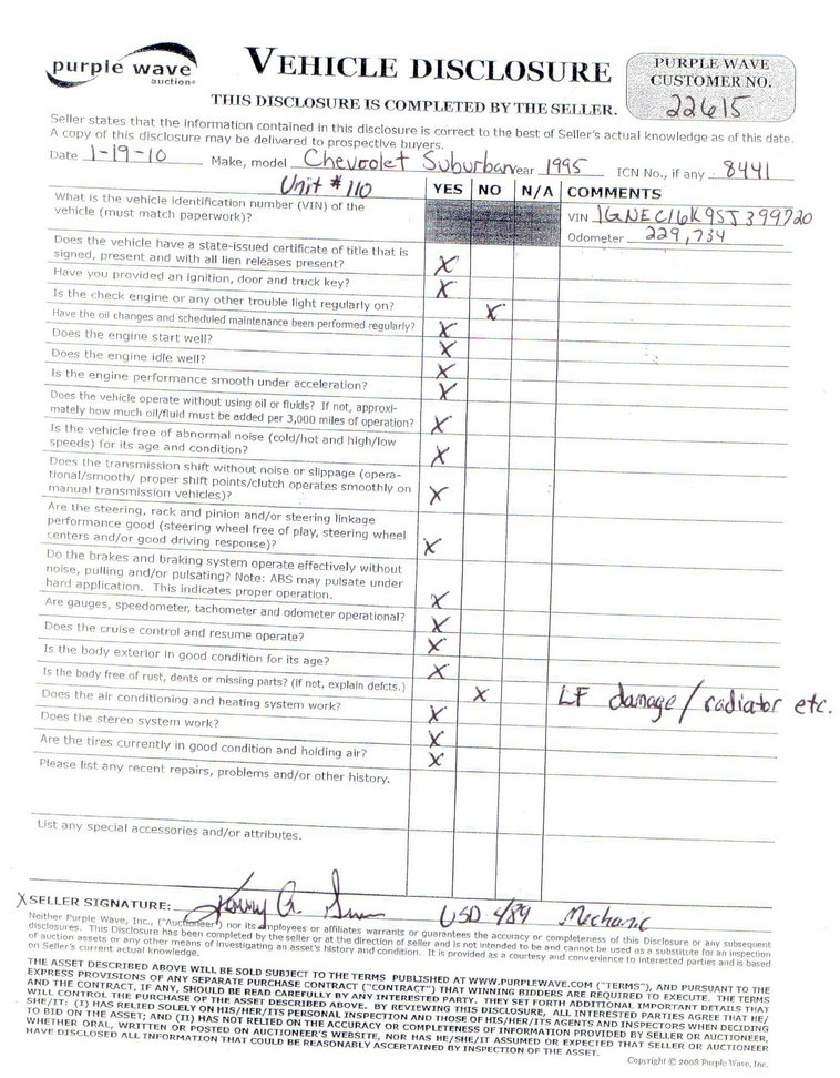 image for item 8441 1995 Chevrolet C1500 Suburban