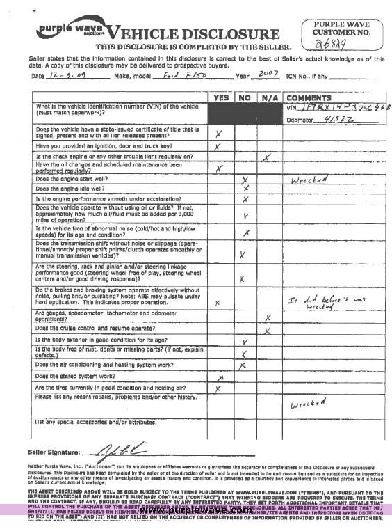 image for item 9000 2007 Ford F-150