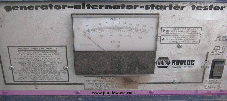 image for item 3863 Rayloc AGTS-3012 generator-alternator-starter tester