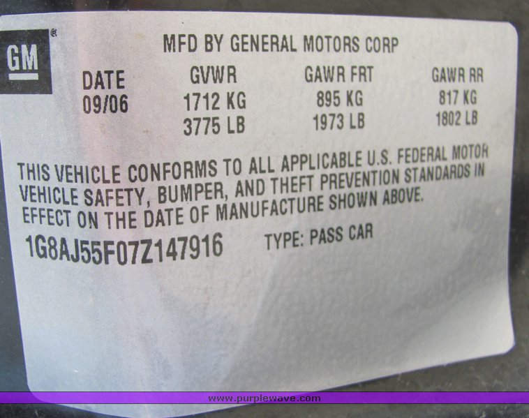 image for item 6011 2007 Saturn Ion