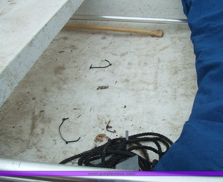 image for item 6626 1993 Carolina V bottom fiberglass boat with trailer