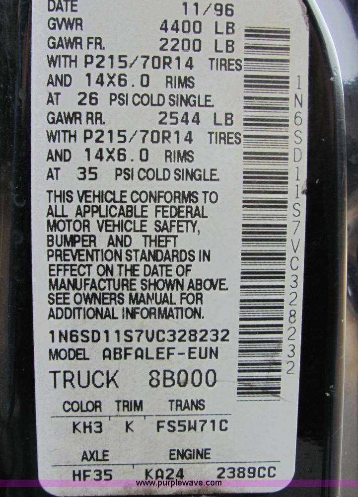 image for item 7052 1997 Nissan Standard/XE