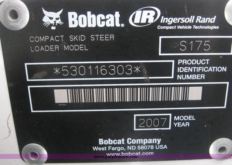 image for item 3879 2007 Bobcat S175 skid steer