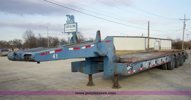 image for item 5113 1966 Neighbor FLTRPM lowboy 31' triple axle trailer