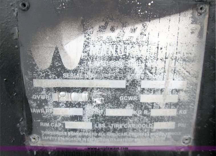 image for item 5332 1983 WW flatbed gooseneck trailer