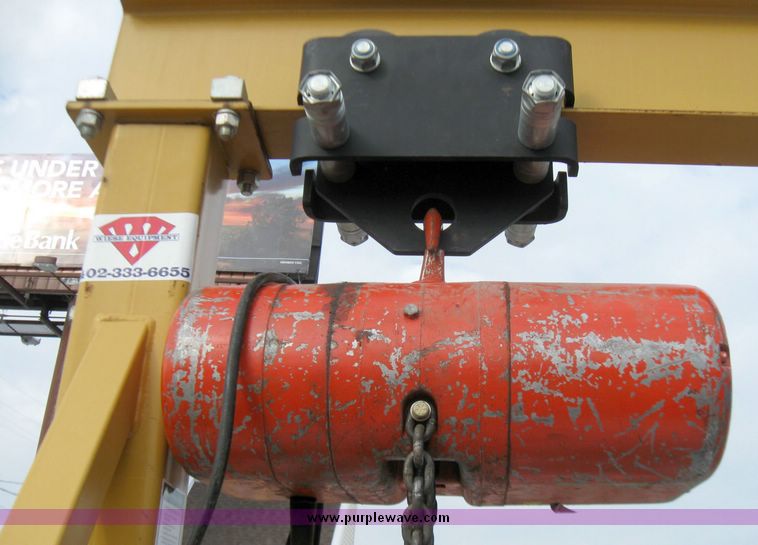 image for item 5426 Spanco two ton Gentry crane with electric hoist
