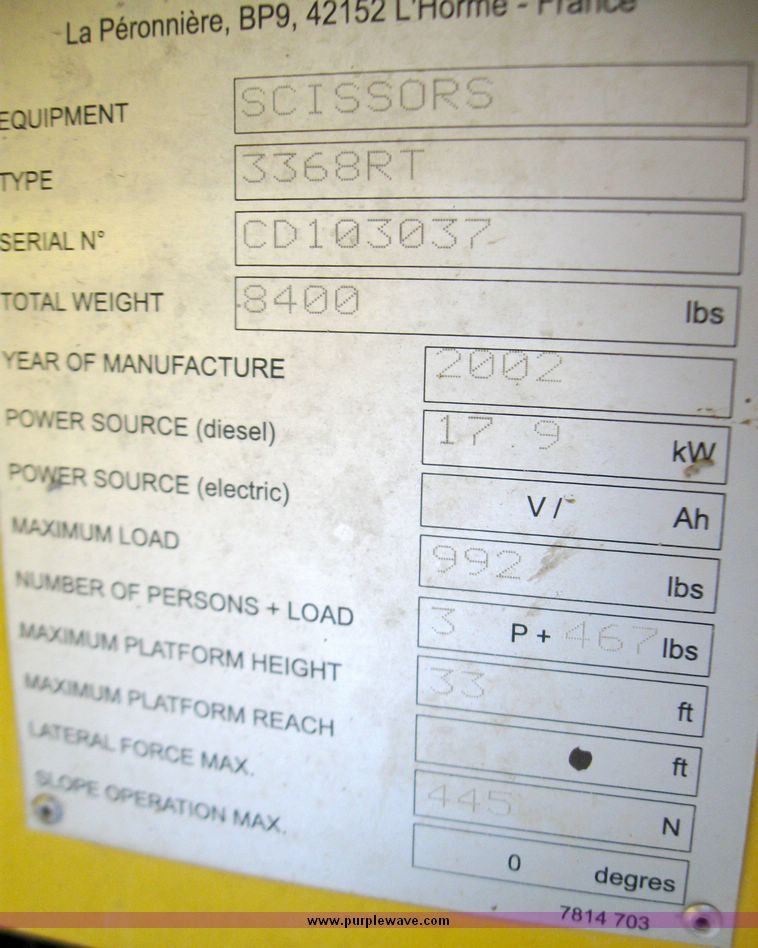 image for item 5428 Haulotte 3368RT scissor lift