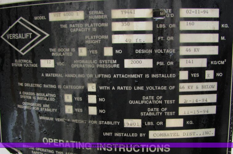 image for item 6695 1994 GMC Topkick C7H042 bucket truck