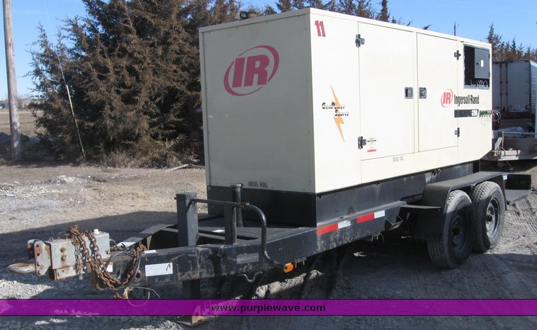 image for item 8048 2001 Ingersoll Rand G190 generator on trailer