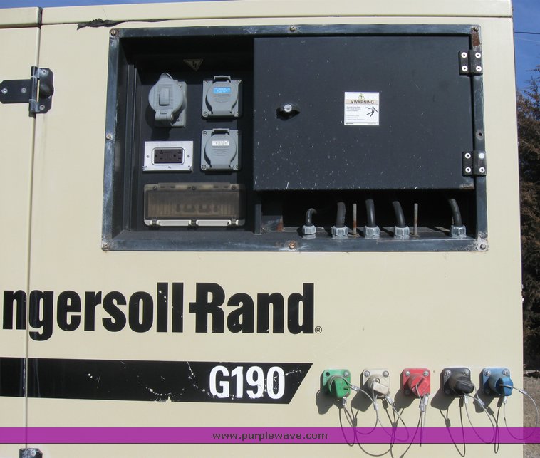 image for item 8048 2001 Ingersoll Rand G190 generator on trailer