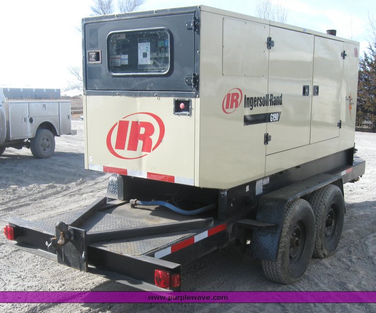 image for item 8049 2001 Ingersoll Rand G190 generator on trailer