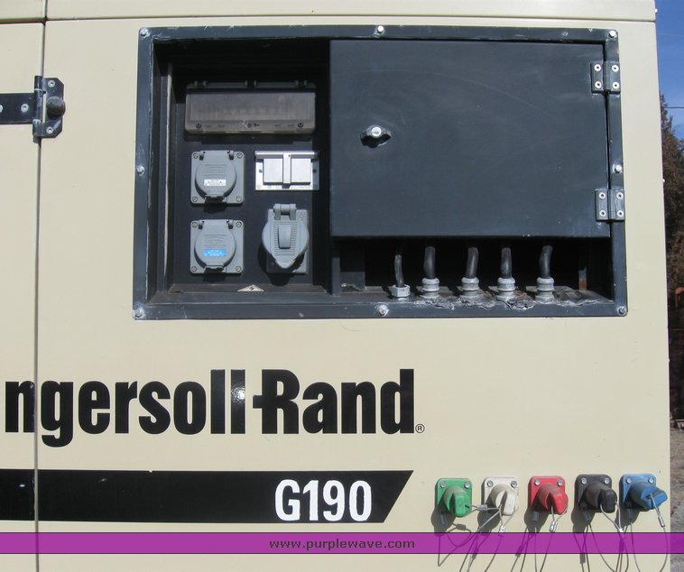 image for item 8049 2001 Ingersoll Rand G190 generator on trailer