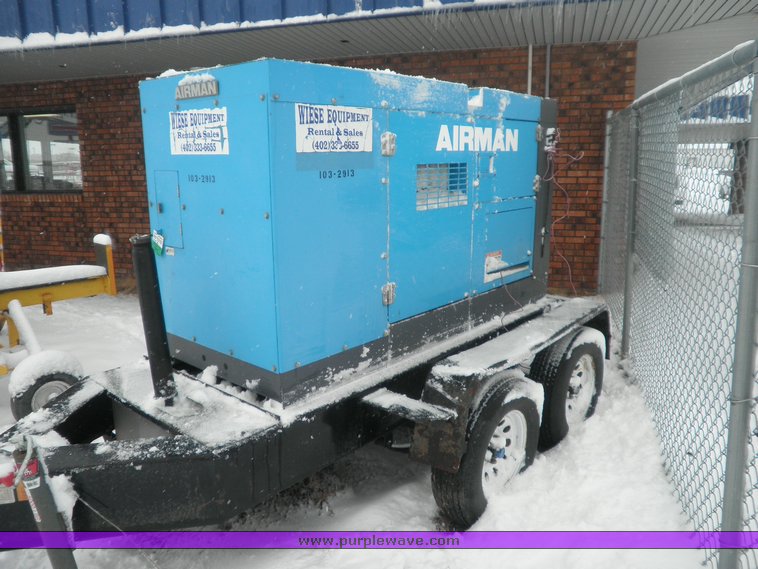 image for item 9108 2001 Air Man SDG45S-3A4 towable 36kw generator