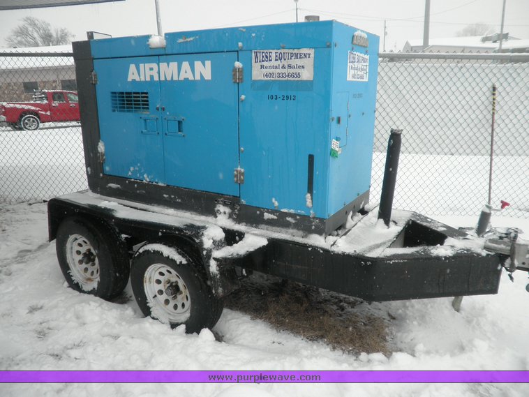 image for item 9108 2001 Air Man SDG45S-3A4 towable 36kw generator