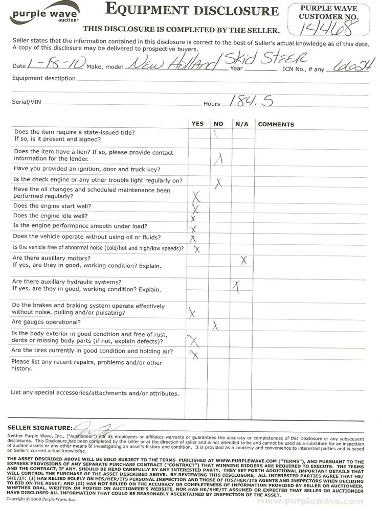 image for item 6624 New Holland skid steer