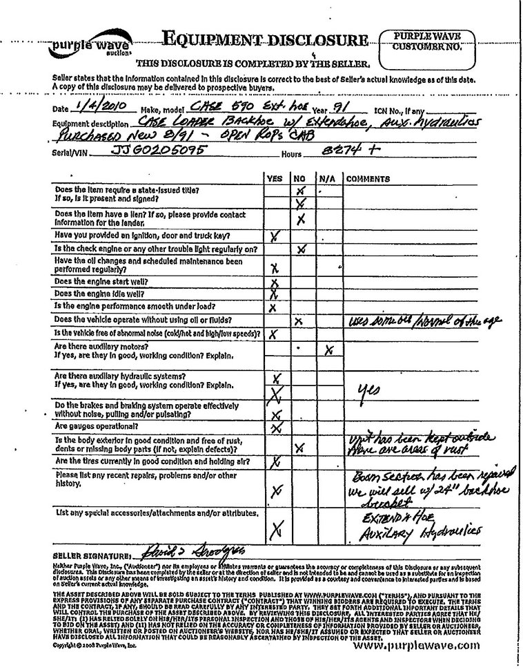 image for item 7053 1991 Case 590 turbo loader backhoe