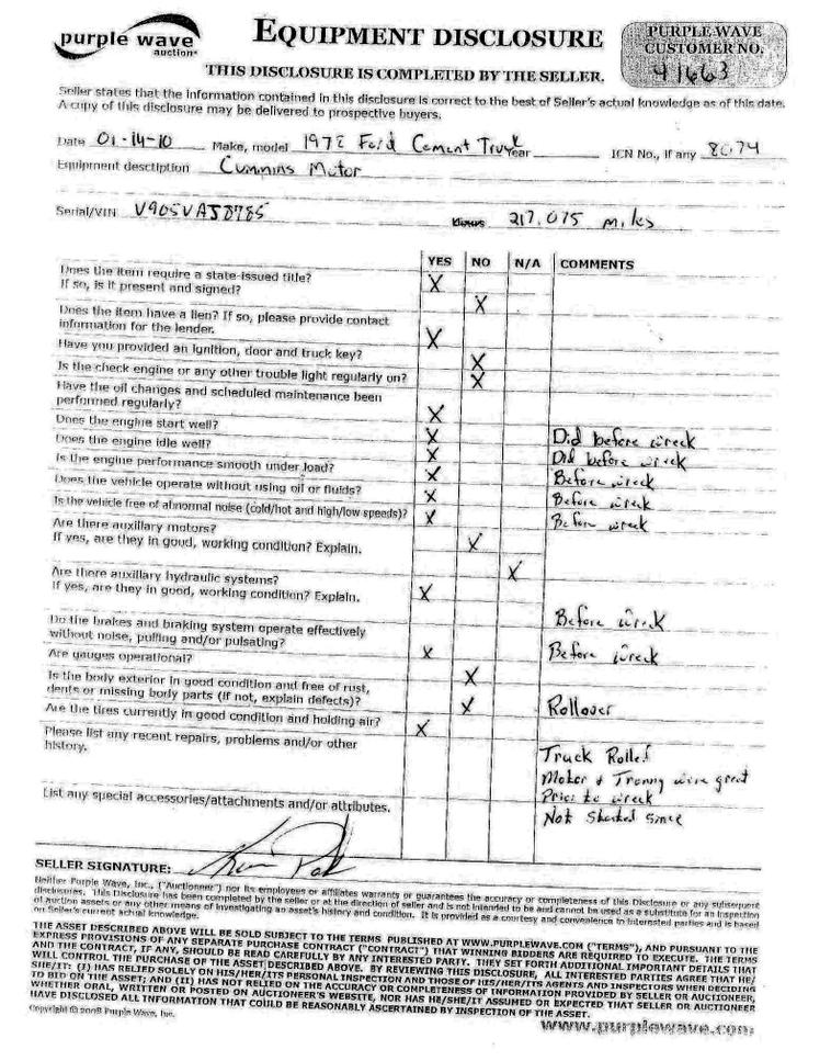 image for item 8074 1978 Ford cement truck