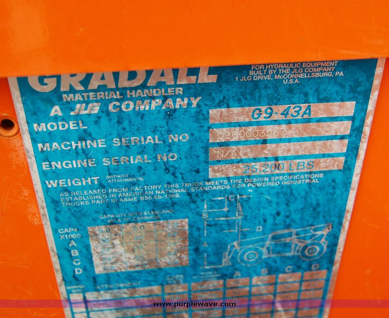 image for item 6036 2004 JLG G9-43A telehandler