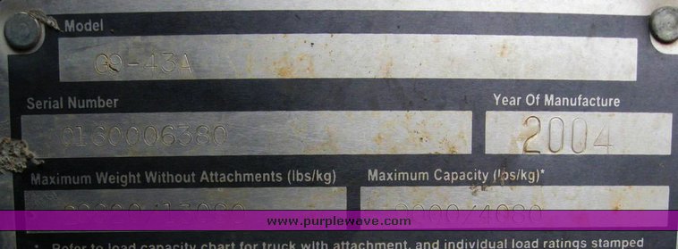 image for item 7680 2004 JLG G9-43A telehandler