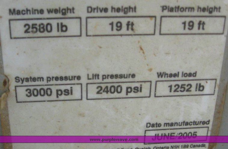 image for item 7681 Skyjack SJIII-3219 scissor lift