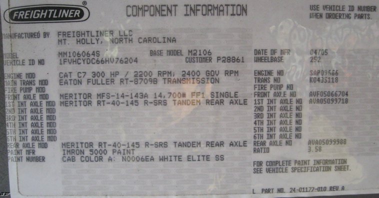 image for item 7693 2006 Freightliner M2 106 roll back truck