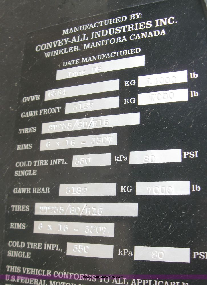 image for item 5238 New 2008 Convey all 2900 seed tender