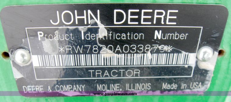 image for item 5441 2005 John Deere 7820 tractor