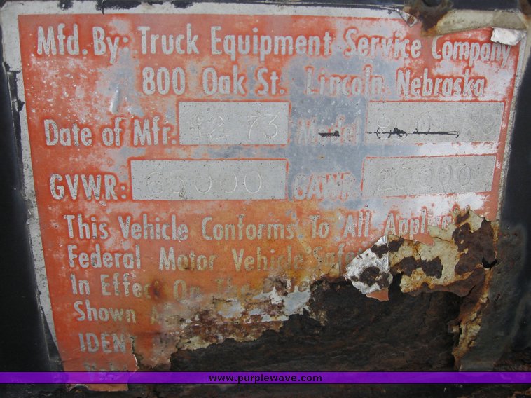 image for item 7696 1974 Cornhusker 800 38' grain trailer