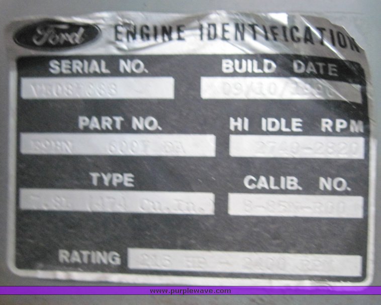 image for item 4473 1991 Ford Conventional N LN8000F box truck