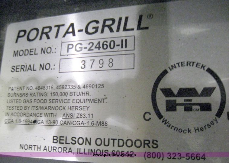 image for item 5434 Porta Grill PG2460-11 grill