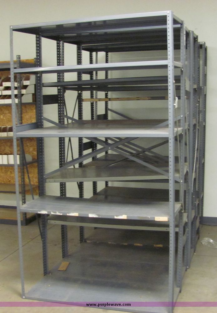 image for item 6717 (5) assorted metal shelves