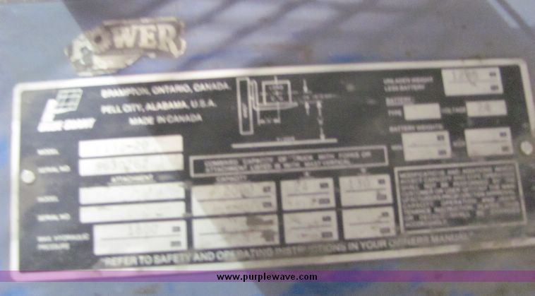 image for item 6718 Blue Giant fork lift