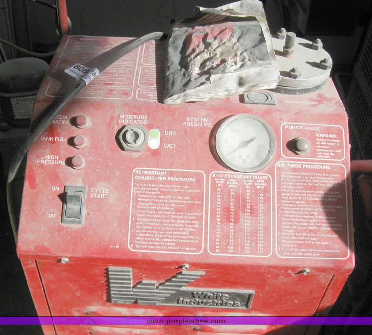 image for item 8088 White Industries R-12 refrigerant recovery machine