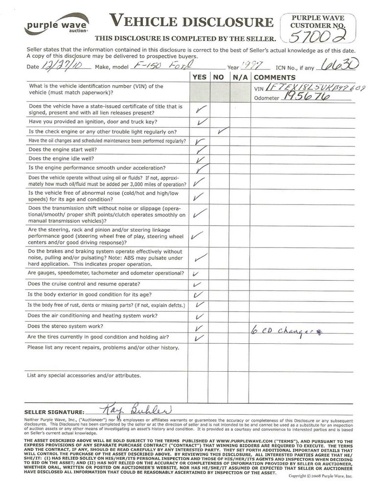 image for item 6630 1997 Ford F-150