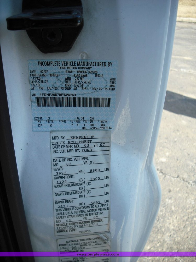 image for item 3007 2008 Ford F250 Super Duty pickup