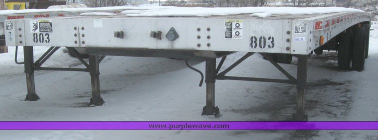 image for item 7815 1995 Wilson 48' spread axle flat bed trailer