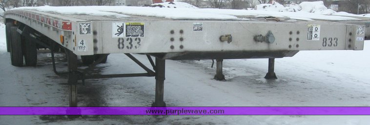 image for item 7816 1995 Wilson 48' spread axle flatbed trailer