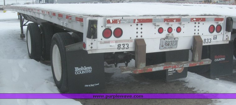image for item 7816 1995 Wilson 48' spread axle flatbed trailer