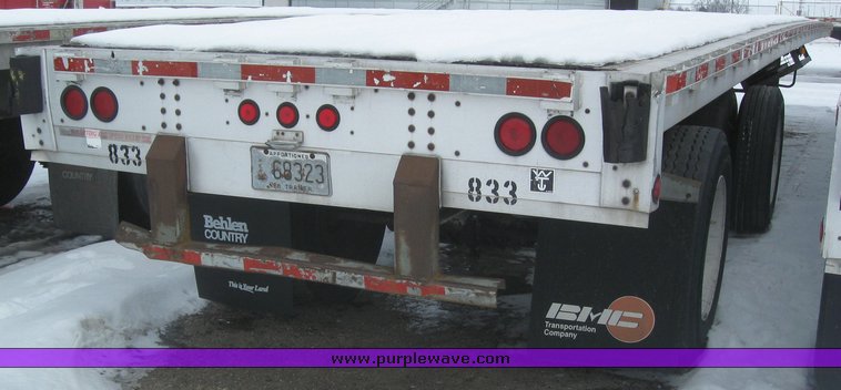 image for item 7816 1995 Wilson 48' spread axle flatbed trailer