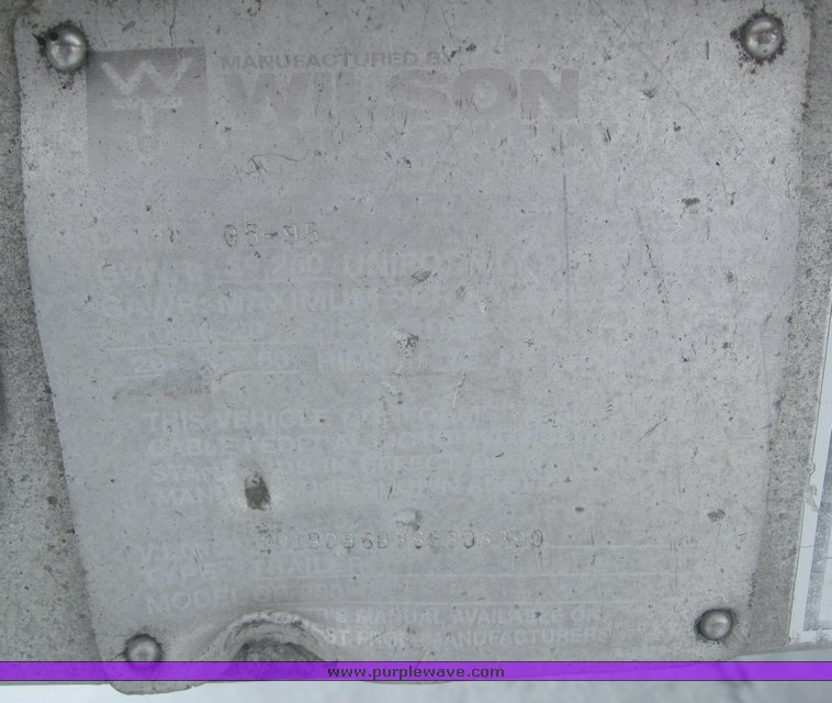 image for item 7816 1995 Wilson 48' spread axle flatbed trailer