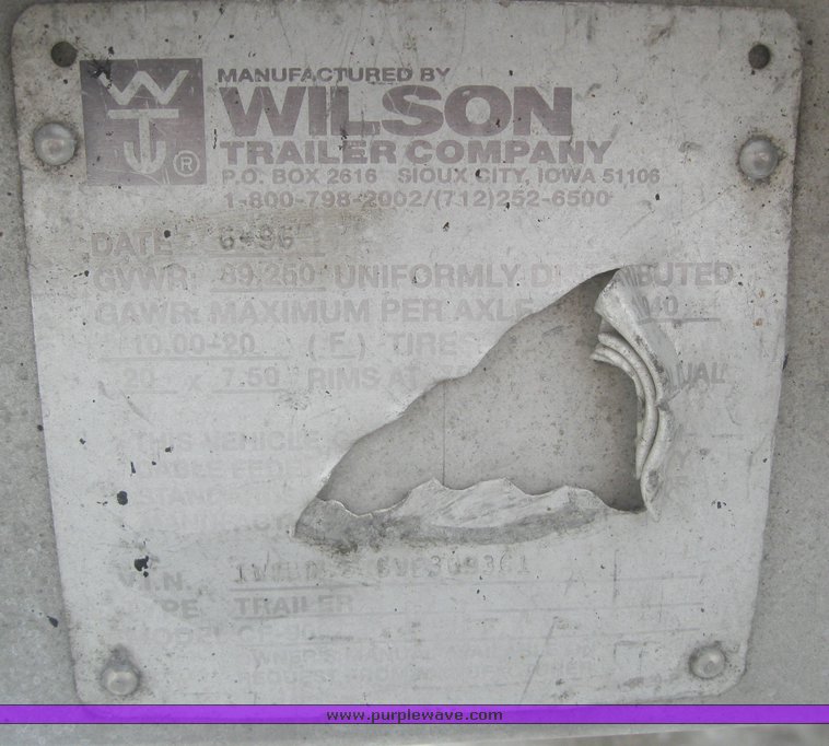 image for item 7819 1997 Wilson 48' spread axle flat bed trailer