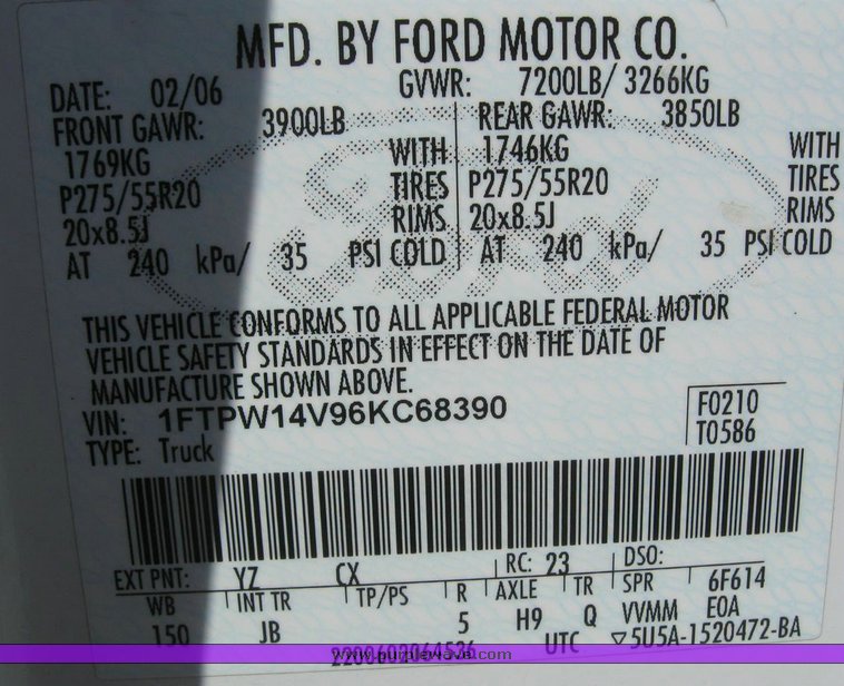 image for item 7825 2006 Ford F150