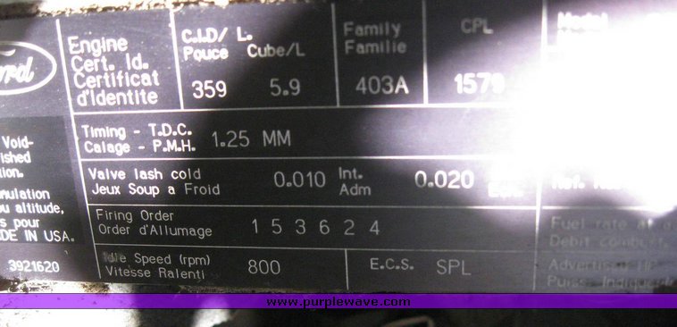 image for item 7827 1993 Ford F600FLPO