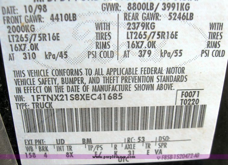 image for item 3060 1999 Ford F250