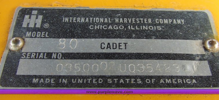 image for item 6641 Cub Cadet 80 lawn tractor