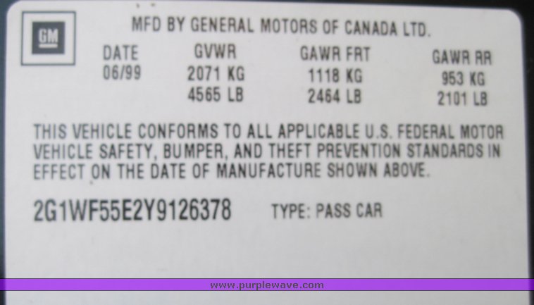 image for item 6750 2000 Chevrolet Impala