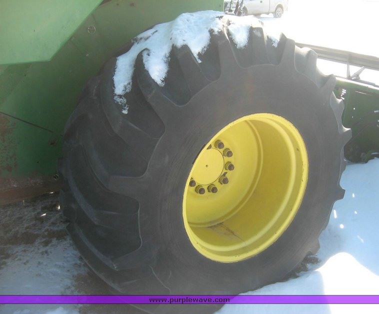 image for item 3890 1990 John Deere 9600 combine with John Deere 930 platform